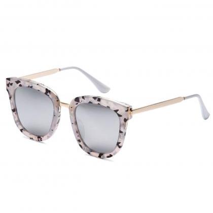Grey Bold Camo Frame Metal Arm Sunglasses