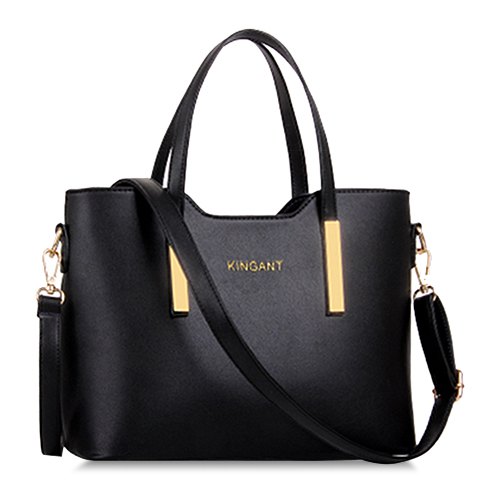 Stunning Women's Tote Bag With Metallic And Solid Color Design